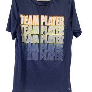 Pro Player Boys Size 10 12 Polyester Team Player Tshirt Navy